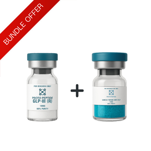BUNDLE: GHK - Cu + TB500 + BPC - 157 70mg + GLPIII(R) 10mg - Proto Peptide