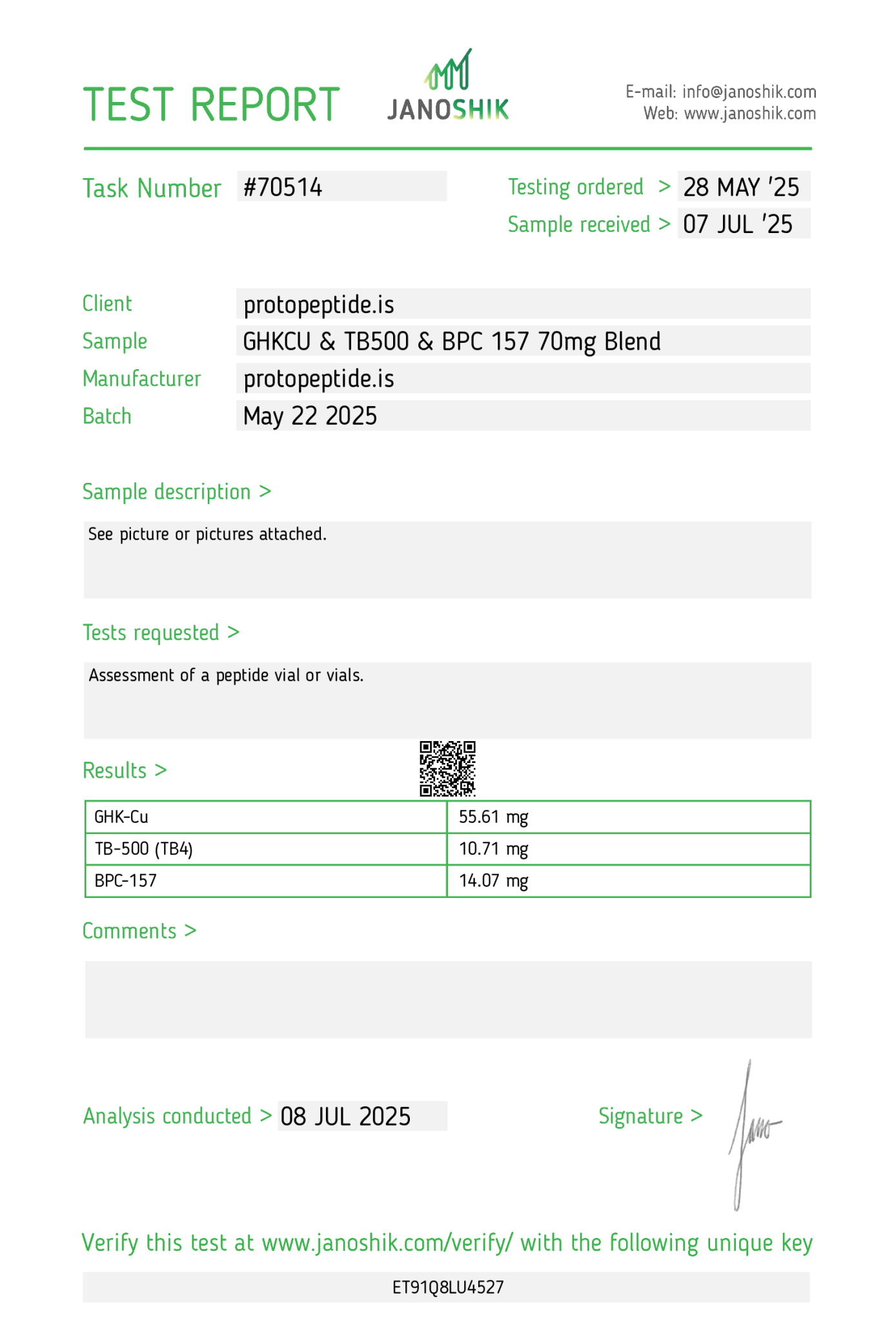 GHK - CU+TB500+BPC157 Blend - Proto Peptide