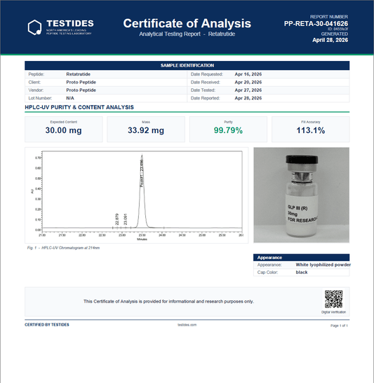 GLP III (R) 30mg - Proto Peptide