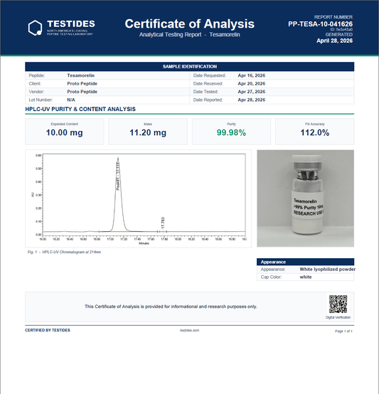 TRIPLE PACK - Tesamorelin 10mg x 3 - Proto Peptide